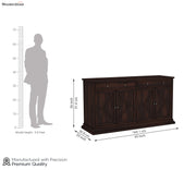 Norvithis Sheesham Wood Cabinet and Sideboard (Walnut Finish)