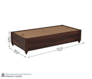 Velthanis Sheesham Wood Storage Divan with Mattress (Walnut Finish)