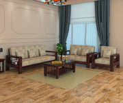 New Outer 6 Seater Solid Wood Sofa (Walnut Finish)