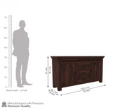 Joventhis Sheesham Wood Cabinet and Sideboard (Walnut Finish)