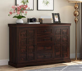 Xorven Sheesham Wood Cabinet and Sideboard (Walnut Finish)