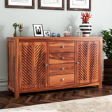 Uxenthor Sheesham Wood Cabinet and Sideboard (Honey Finish)