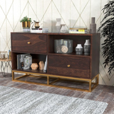 Sythorin Sheesham Wood Cabinet and Sideboard (Walnut Finish)