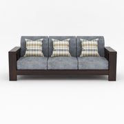 Outer 5 Seater Solid Wood Sofa (Walnut Finish)