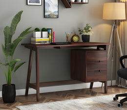 Brenvian Sheesham Wood Study Table (Walnut Finish)