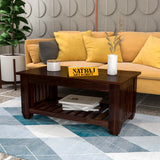 Lythorius Sheesham Wood Center Table (Honey Finish)