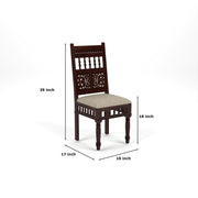 Maharaja Sheesham Wood Dining Set 4 Seater (Walnut Finish)