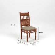 Maharaja Sheesham Wood Dining Set 4 Seater (Honey Finish)