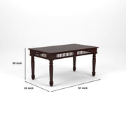 Maharaja Sheesham Wood Dining Set 6 Seater (Walnut Finish)