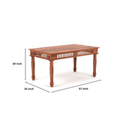 Maharaja Sheesham Wood Dining Set 6 Seater (Honey Finish)