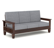 Fenwick 6 Seater Solid Wood Sofa (Walnut Finish)