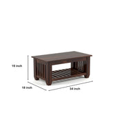 Lythorius Sheesham Wood Center Table (Honey Finish)