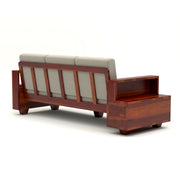 Jorvian Mossy 5 Seater Solid Wood Sofa (Honey Finish)