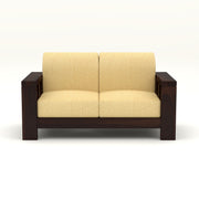 Outer 2 Seater Solid Wood Sofa (Walnut Finish)