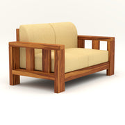 Outer 2 Seater Solid Wood Sofa (Honey Finish)