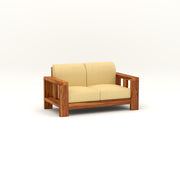 Outer 2 Seater Solid Wood Sofa (Honey Finish)