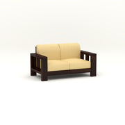 Outer 2 Seater Solid Wood Sofa (Walnut Finish)