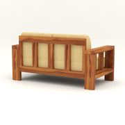 Outer 2 Seater Solid Wood Sofa (Honey Finish)