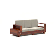 Jorvian Mossy 3 Seater Solid Wood Sofa (Honey Finish)