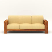 Outer 7 Seater Solid Wood Sofa (Honey Finish)
