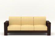 Outer 3 Seater Solid Wood Sofa (Walnut Finish)