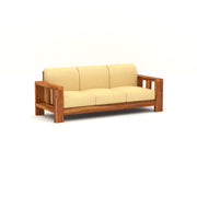 Outer 7 Seater Solid Wood Sofa (Honey Finish)
