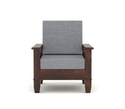 Fenwick 6 Seater Solid Wood Sofa (Walnut Finish)