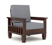 Fenwick 6 Seater Solid Wood Sofa (Walnut Finish)