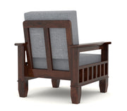 Fenwick 6 Seater Solid Wood Sofa (Walnut Finish)