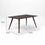 Wytheron 6 Seater Dining Table Set (Walnut Finish)