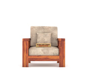 New Outer 1 Seater Solid Wood Sofa (Honey Finish)