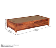 Velthanis Sheesham Wood Storage Divan with Mattress (Honey Finish)