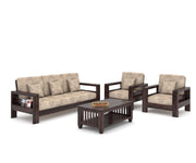New Outer 5 Seater Solid Wood Sofa (Walnut Finish)