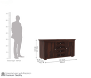 Olythian Sheesham Wood Cabinet and Sideboard (Walnut Finish)