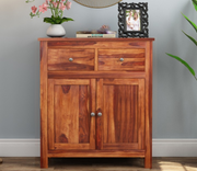 Ivendral Sheesham Wood Cabinet and Sideboard (Honey Finish)
