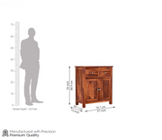 Ivendral Sheesham Wood Cabinet and Sideboard (Honey Finish)