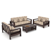 New Outer 7 Seater Solid Wood Sofa (Walnut Finish)