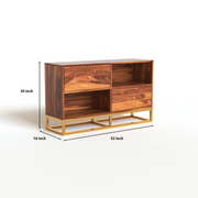 Sythorin Sheesham Wood Cabinet and Sideboard (Honey Finish)