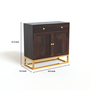 Thorlentis Sheesham Wood Cabinet and Sideboard (Walnut Finish)