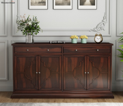 Norvithis Sheesham Wood Cabinet and Sideboard (Walnut Finish)