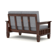 Fenwick 6 Seater Solid Wood Sofa (Walnut Finish)