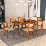 Onyxello Sheesham Wood Dining Set 6 Seater (Honey Finish)