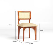 Onyxello Sheesham Wood Dining Set 6 Seater (Honey Finish)