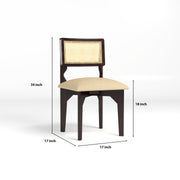 Onyxello Sheesham Wood Dining Set 4 Seater (Walnut Finish)