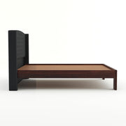 Jilvueen Sheesham Wood King Size Bed Without Storage (Walnut Finish)