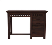 Calvithor Sheesham Wood Study Table with Pull Out Drawers and Cabinet (Walnut Finish)
