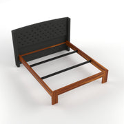 Jilvueen Sheesham Wood King Size Bed Without Storage (Honey Finish)