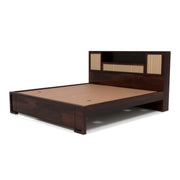 Truxuen Sheesham Wood Queen Size Bed Without Storage (Walnut Finish)
