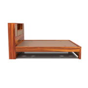 Truxuen Sheesham Wood King Size Bed Without Storage (Honey Finish)