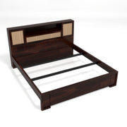 Truxuen Sheesham Wood Queen Size Bed Without Storage (Walnut Finish)